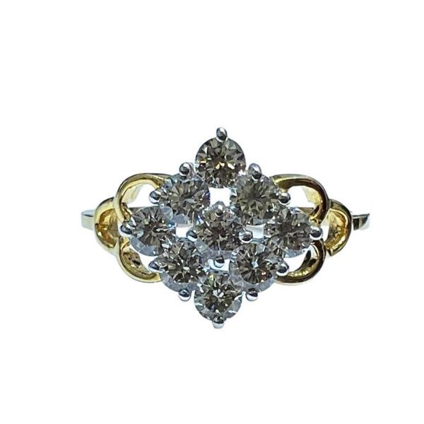 14Kt Diamond Sparkling Cocktail Ring