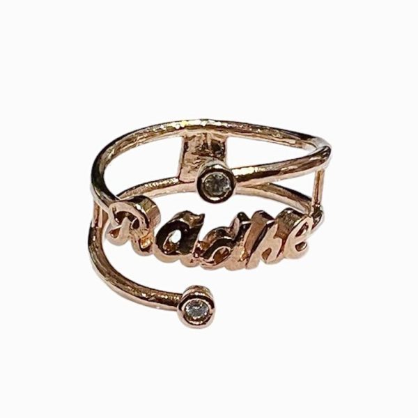 Rose Gold Personalised Eternal Name Ring