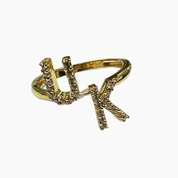 Yellow Gold Customised Name Ring