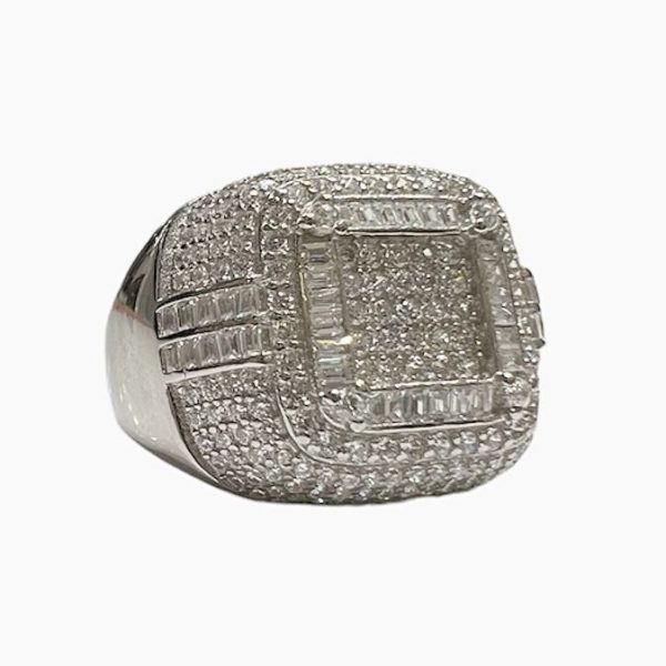 Silver Star Lining Ring For Him