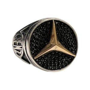 Silver Benz Ring For Men's