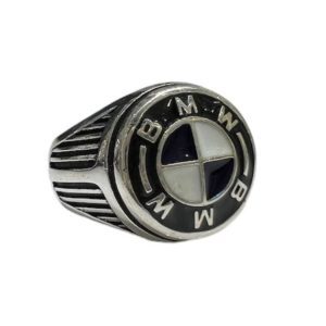 Oxidised Silver Mercedes Charm Ring Oxidised Silver Mercedes Charm Ring