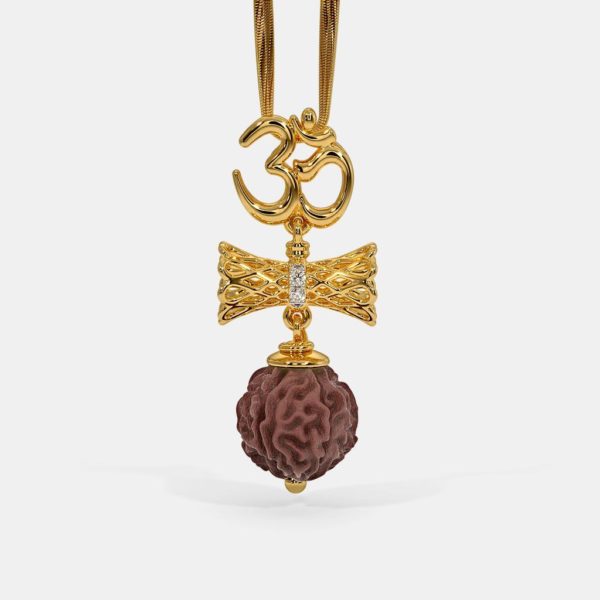 Mahadev Rudraksh  Diamond Studed Pendant