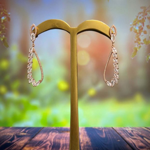 Rose Gold Sterling Silver Earrings For Women And Girls