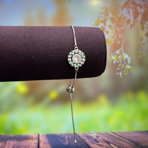 Single Stone Sterling silver Bracelet