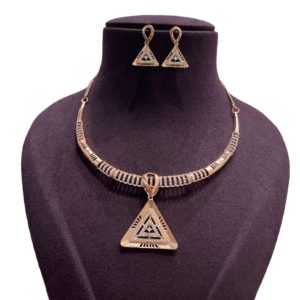 Streling Silver Rose Gold Aegle Lariat Necklace