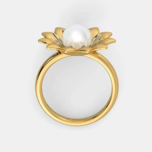 The Nayah White Pearl Gold Ring