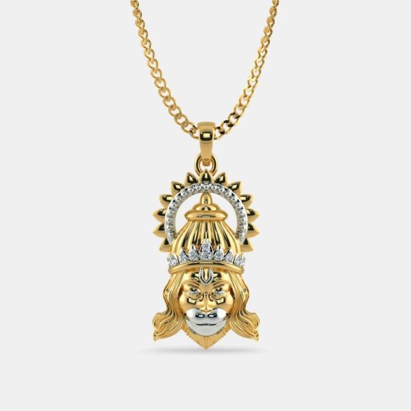 Gold Hanuman Pendant