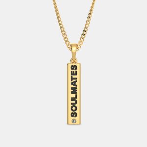 The Soulmates Gold Pendant For Him
