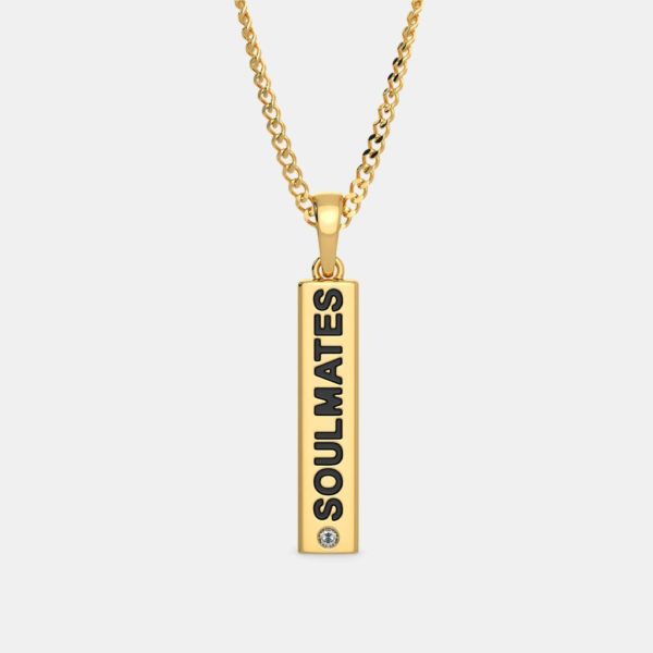 The Soulmates Gold Pendant For Him
