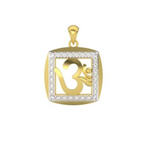 Deena Cutout Gold Om Pendant