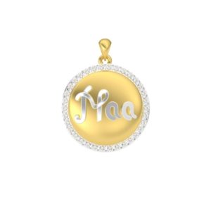 Melrose Ornate Yellow Gold Maa Pendant