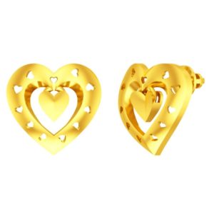 Falling Heart Gold Pendant Set