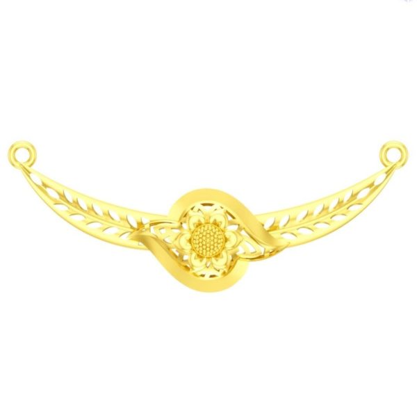 Chayla Leafy Gold Mangalsutra Pendant