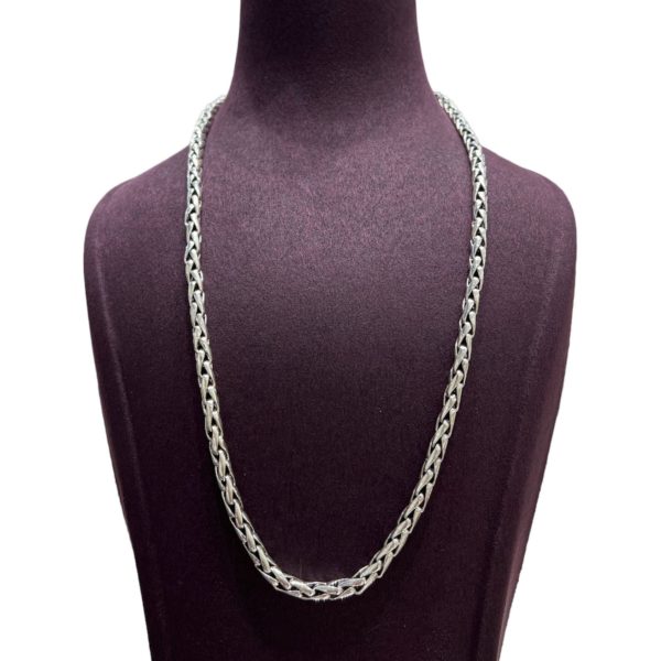 925 Sterling Silver Popcorn Coreana Chain for Men