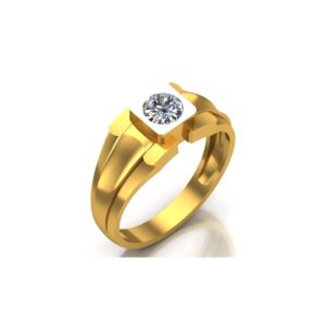 Glamorous Ridged Gold Ring for Men Glamorous Ridged Gold Ring for Men