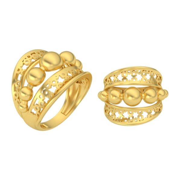Solid Plain Solid Gold Ring 22kt Yellow Gold Ring