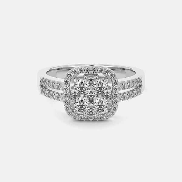 Sparkling White Gold Diamond Ring