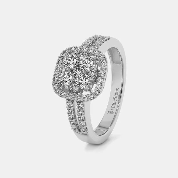 Sparkling White Gold Diamond Ring