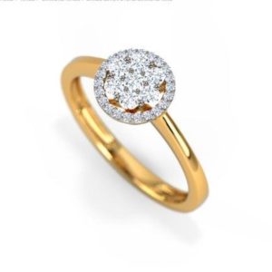 Scroll Cluster Diamond Ring