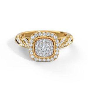 18Kt Yellow Gold Scattered Diamond Ring