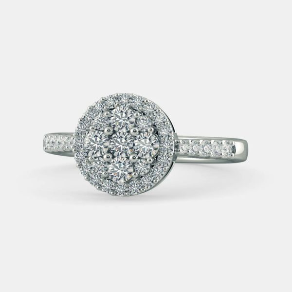 Mesh Cluster Diamond Ring