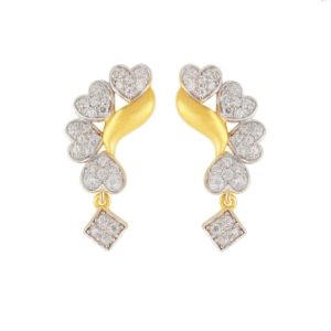 Yellow Gold 22Kt Stone Studed Earring Set