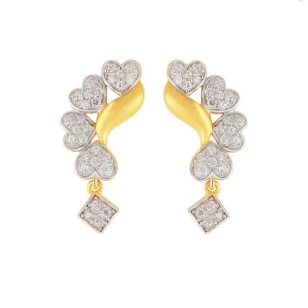 Yellow Gold 22Kt Stone Studed Earring Set
