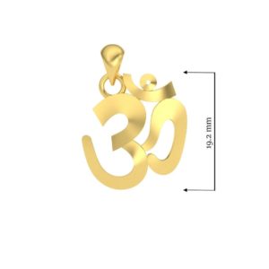 Plain Gold Om Pendant