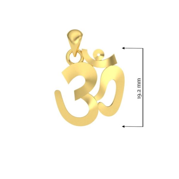 Plain Gold Om Pendant