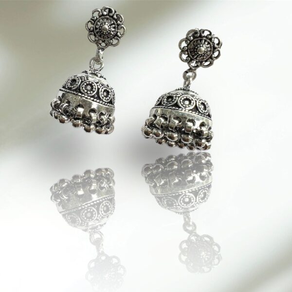 Plain 925 Silver Oxo Jhumka