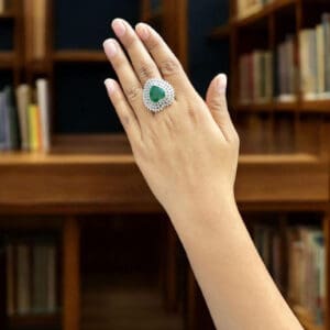 Verdant Heart 925 Silver Ring