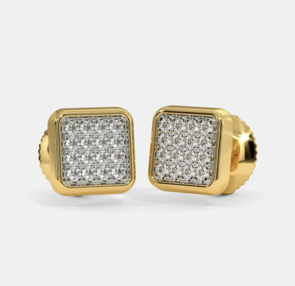 Yareli Pave Stud Diamond Earrings