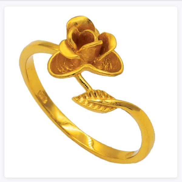 Miracle Rose Flower Gold Ring