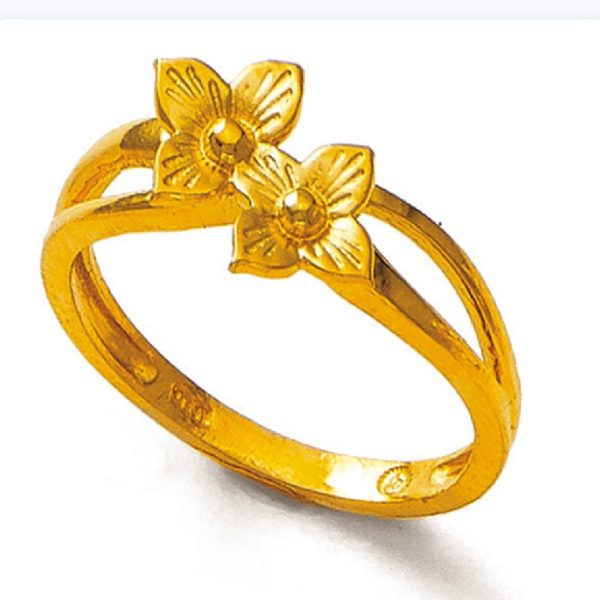 Four Leaf Blossom Yellow Gold Ring