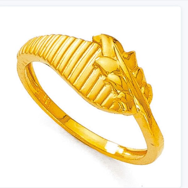 Designer Gold Leaf Ring