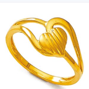 Heart Rolling Gold Ring