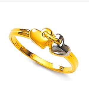 Twin Heart Gold Ring