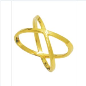 Ladder Cross Yellow Gold Ring