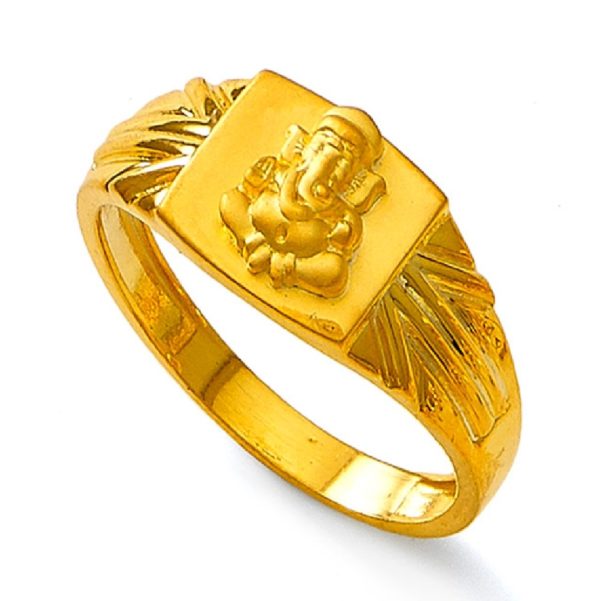 Glorious Lord Ganesha Gold Ring