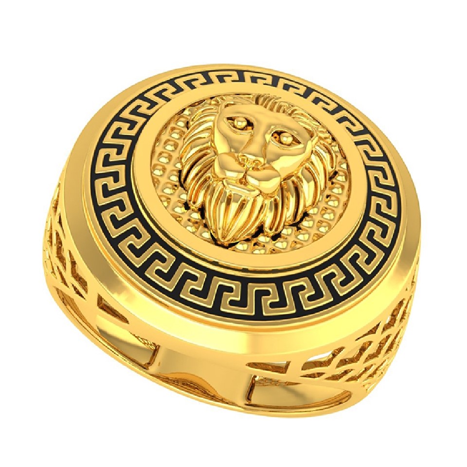 Buy Waama Jewels Gold Brass Lion Head Design Rings For Boys, Men (Size 18)  Online at Best Prices in India - JioMart.