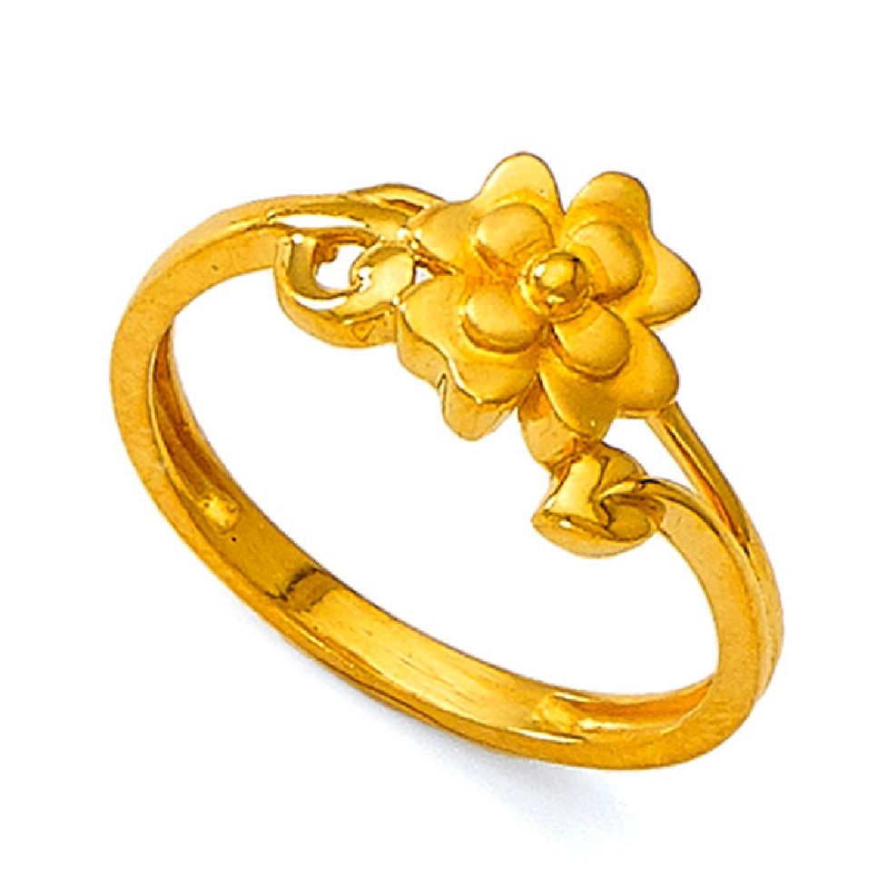 18K Yellow Gold Flower Ring with Diamonds – Marco Bicego