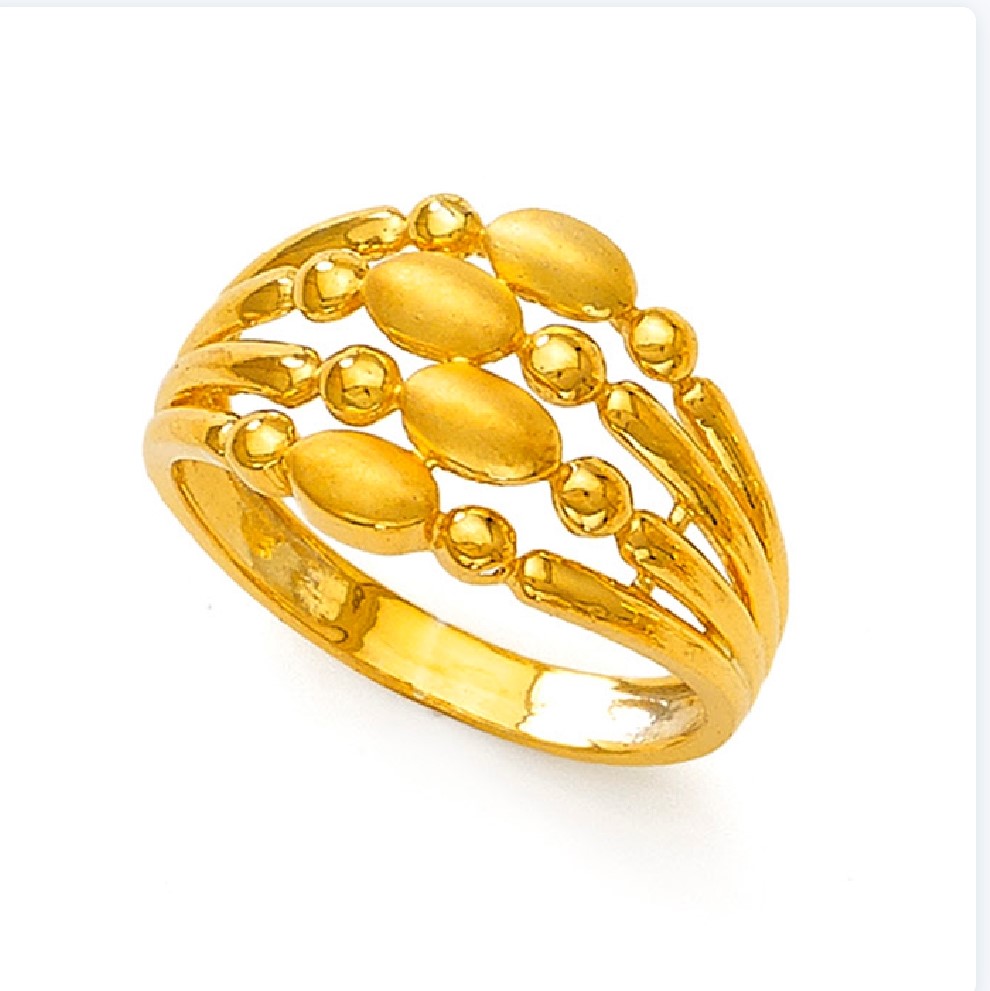 Unoaerre Wedding Ring - Classic in Yellow Gold Rhodium Plated Edges gr. 5.00