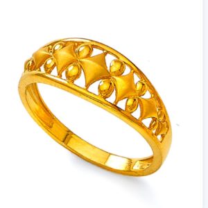 Twin Flower Gold Ring