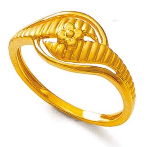 Web Flow Yellow Gold Ring