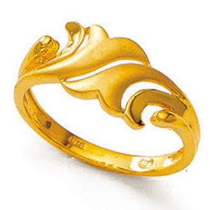 Tracky Yellow Gold Ring