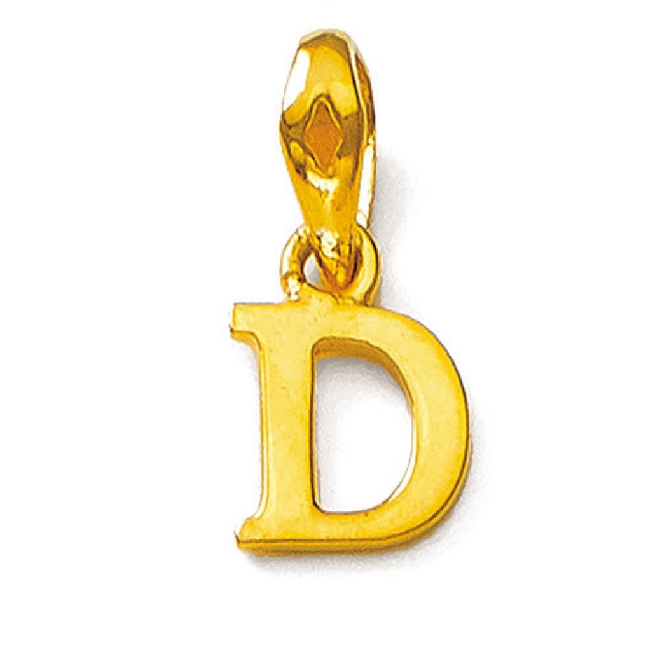 Initial D Gold Pendant | SEHGAL GOLD ORNAMENTS PVT. LTD.