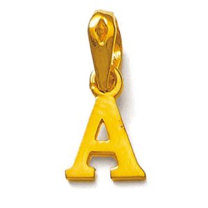 Initial A Gold Pendent