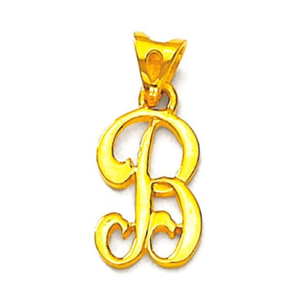 Designer B Gold Pendant