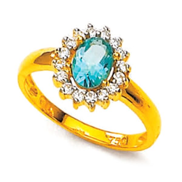 Azure Royal Stone Gold Ring